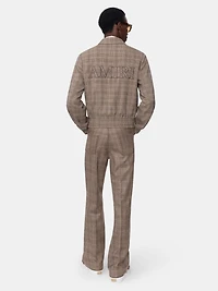 CHECK BOOT CUT PANT - MALT