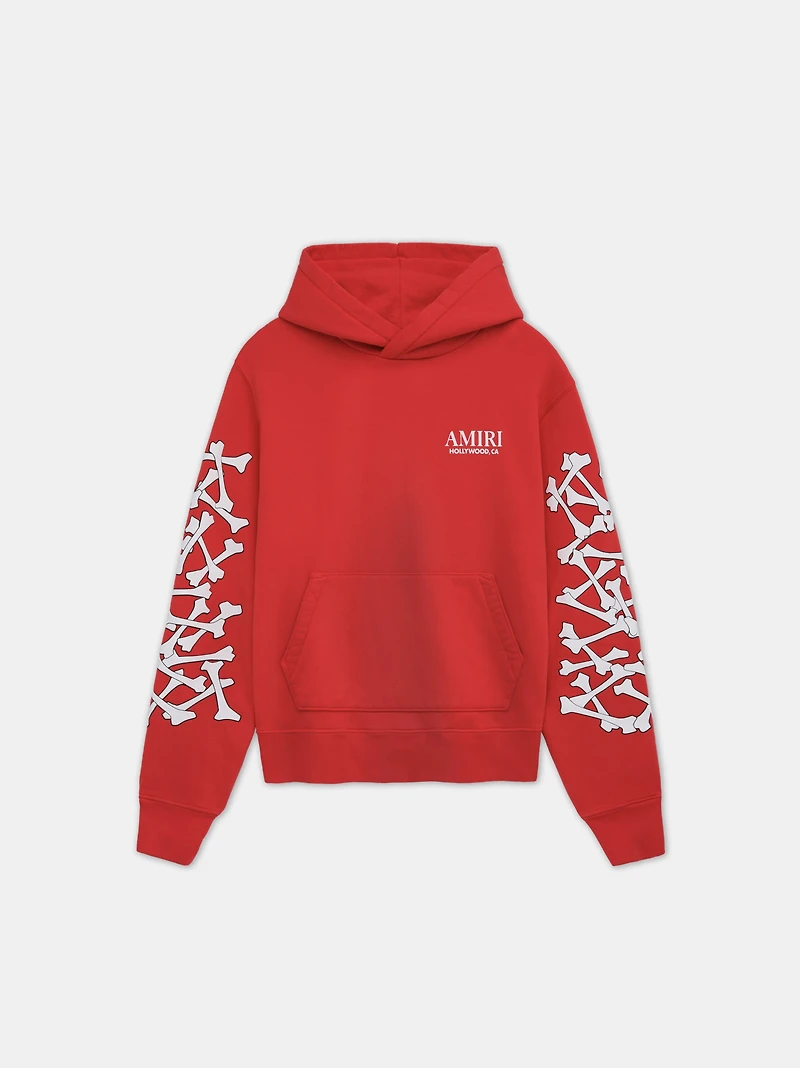 BONES STACKED HOODIE - Red