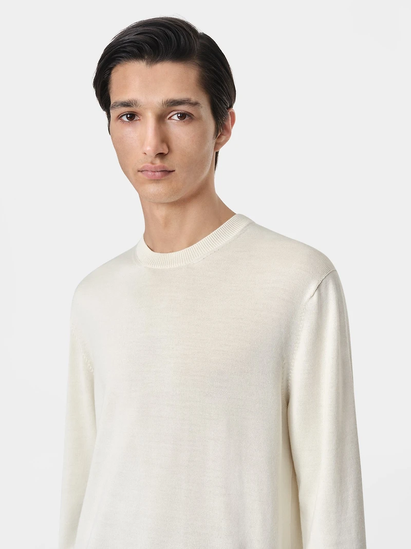 LONG SLEEVE CREW-ALABASTER