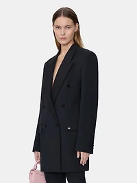 WOMEN - WOMEN'S DOUBLE-BREASTED BLAZER BLACK