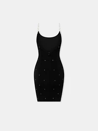 WOMEN - WOMEN'S CRYSTAL MINI DRESS Black
