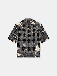 BLEACH BANDANA BOWLING SHIRT - Black