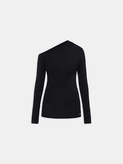 WOMEN - WOMEN'S MA OFF THE SHOULDER LONG SLEEVE TOP BLACK