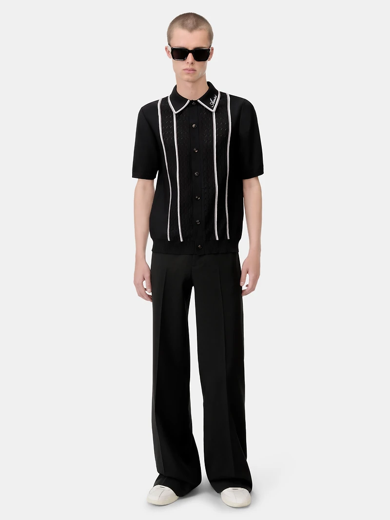 AMIRI SCRIPT STRIPE SHIRT - Black