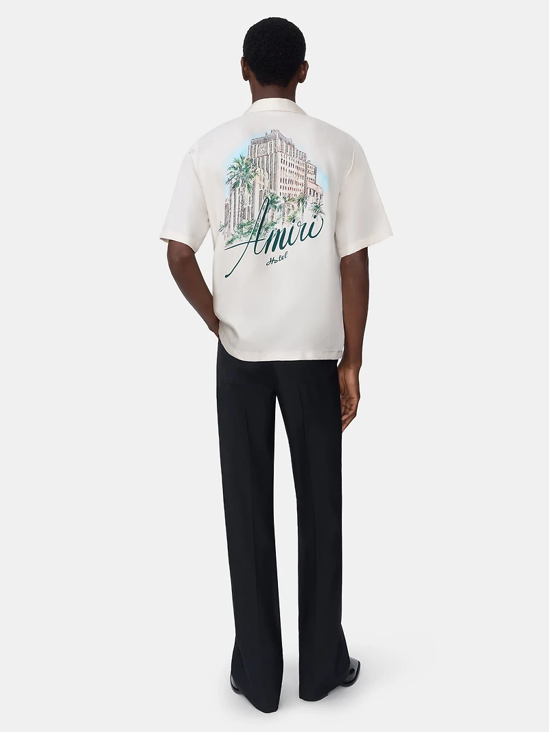 AMIRI HOTEL BOWLING SHIRT - ALABASTER