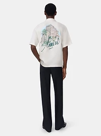 AMIRI HOTEL BOWLING SHIRT - ALABASTER