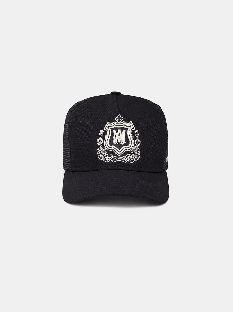 MA CREST TRUCKER HAT - BLACK