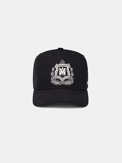 MA CREST TRUCKER HAT - BLACK