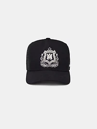 MA CREST TRUCKER HAT - BLACK
