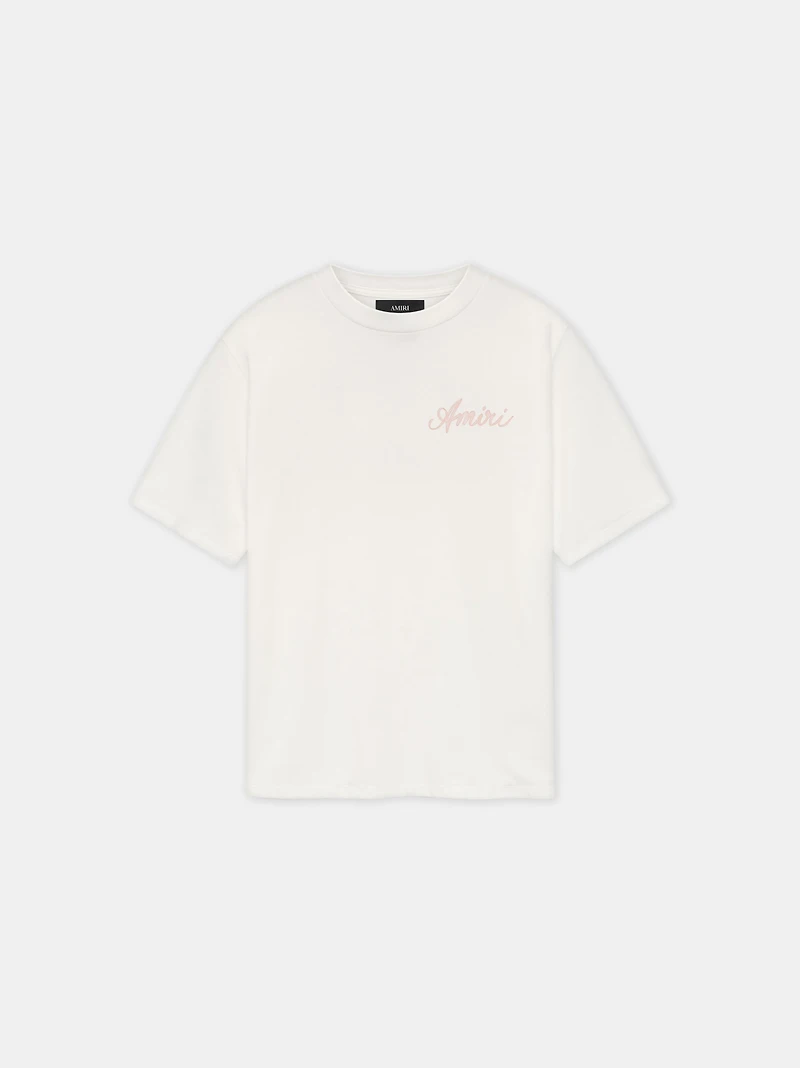 AMIRI BOX SCRIPT TEE - Malibu Peach