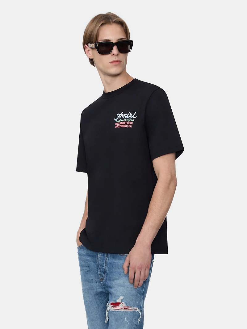 AMIRI NEON LIGHTS OVERSIZED TEE - BLACK