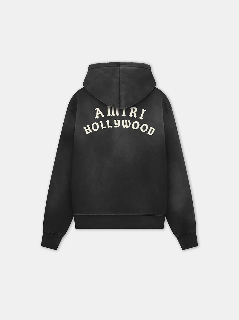 AMIRI HOLLYWOOD ZIP HOODIE - Black