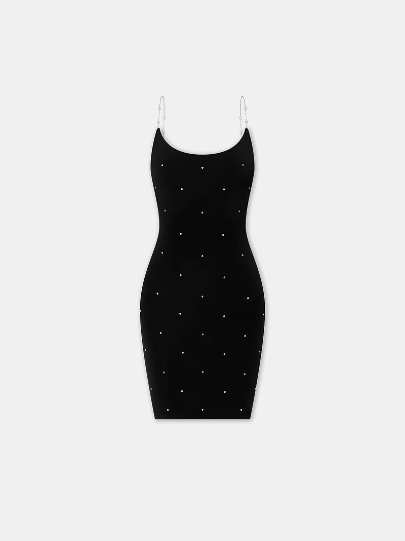 WOMEN - WOMEN'S CRYSTAL MINI DRESS Black