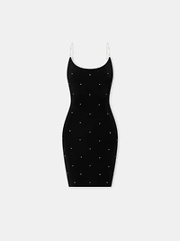 WOMEN - WOMEN'S CRYSTAL MINI DRESS Black