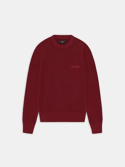 AMIRI CROCHET MESH CREW - WINE