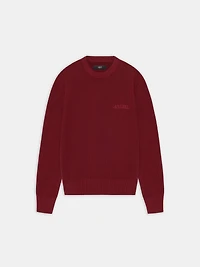 AMIRI CROCHET MESH CREW - WINE