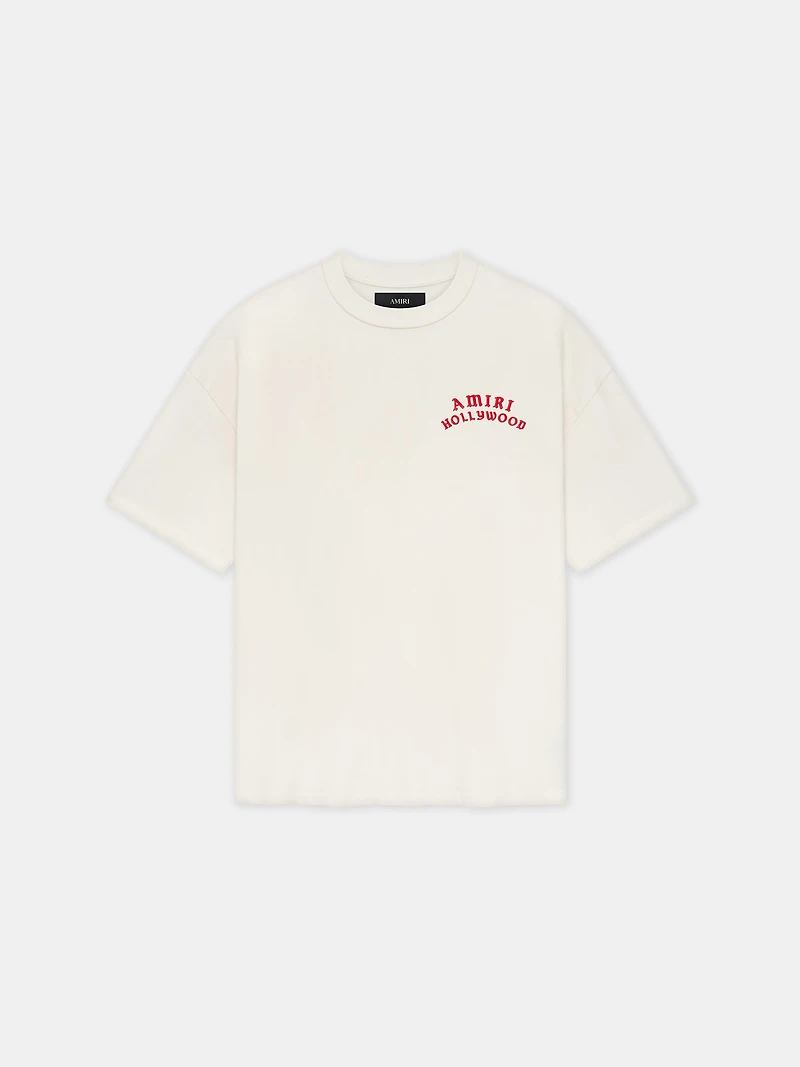 AMIRI HOLLYWOOD OVERSIZED TEE - Ivory Red