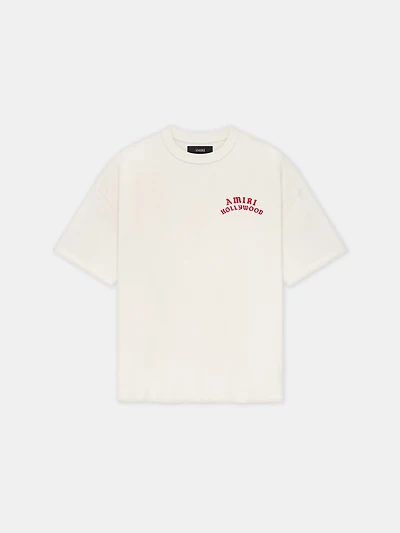 AMIRI HOLLYWOOD OVERSIZED TEE - Ivory Red