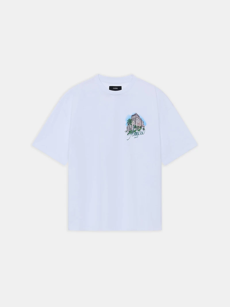 AMIRI HOTEL OVERSIZED TEE - WHITE