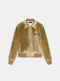 AMIRI DRAGON VELVET BOMBER - GOLD