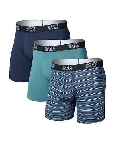 3-pack of DROPTEMP™ All Day Cooling Boxer Briefs MINI RUGBY/SEASCAPE/NAVY