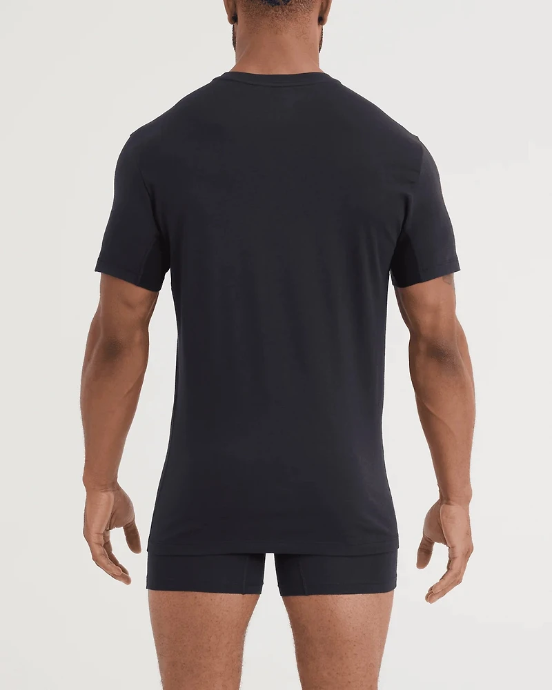 Pack de 2 T-shirt col rond DROPTEMP™ DRY COTTON BLACK