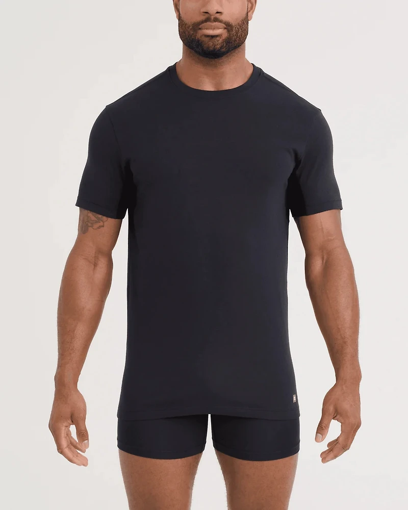 Pack de 2 T-shirt col rond DROPTEMP™ DRY COTTON BLACK