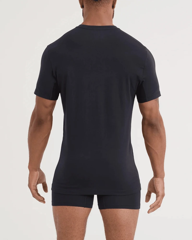 2-pack of DROPTEMP™ DRY COTTON BLACK V-neck T-shirts