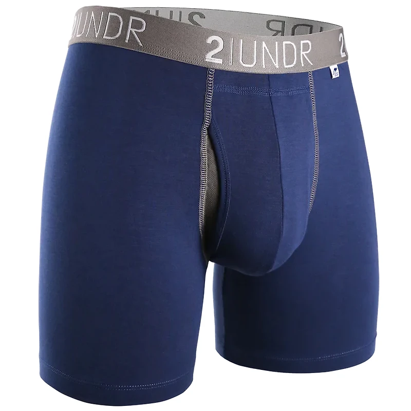 2Undr - Swing Shift Boxer Brief : Navy/Grey