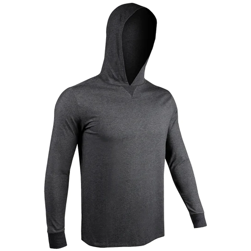 Luxury Charcoal Long Sleeve Hooded Sweatshirt