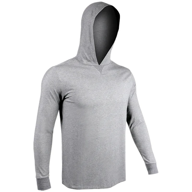 Luxury Grey Long Sleeve Hooded Sweater