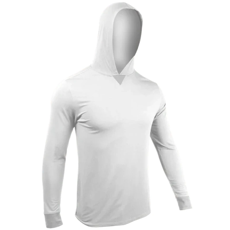 Luxury White Long Sleeve Hooded Sweater
