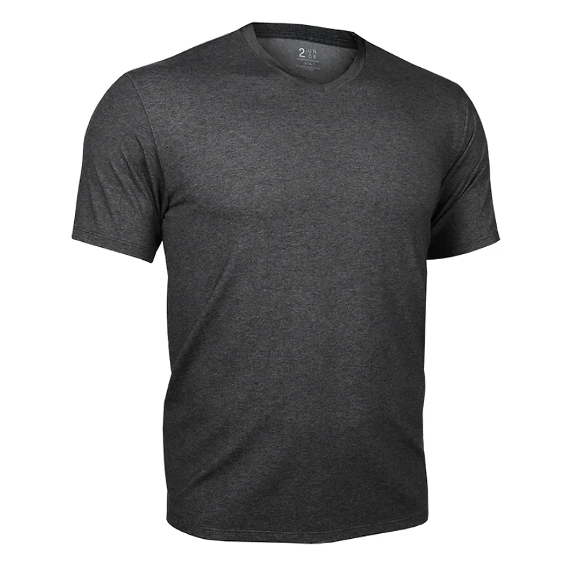 Luxury V-neck T-shirt Charcoal