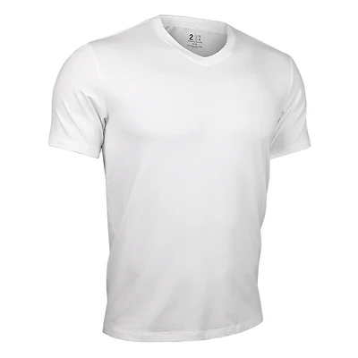 Luxury White V-neck T-shirt