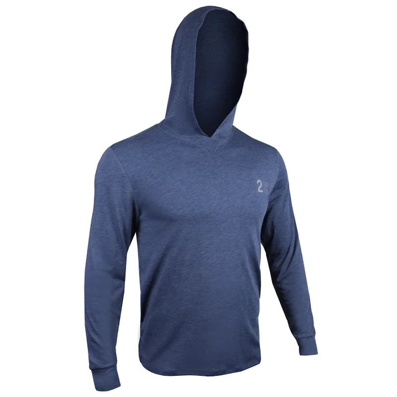 Chandail à manches longues et capuchon LOGO All Day Heathered Navy