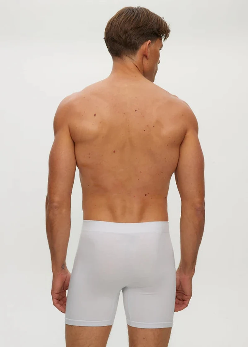 Illusion Blue Seamless Long Boxer Shorts