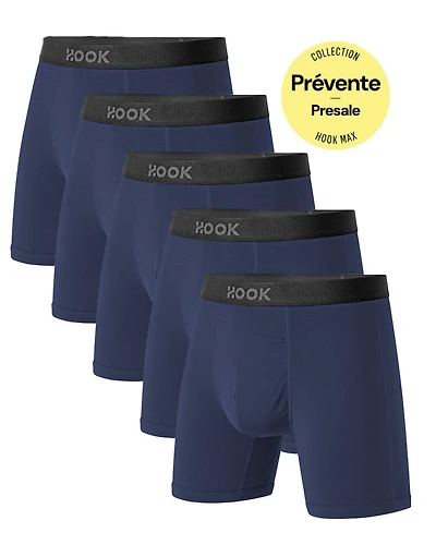 Pack#11 : 5 boxers Max 5X Bleu Nautique