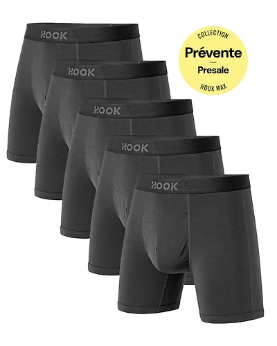 Pack#12 : 5 boxers Max 5X Gris Ardoise