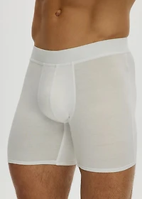 Essential White Long Boxer Shorts