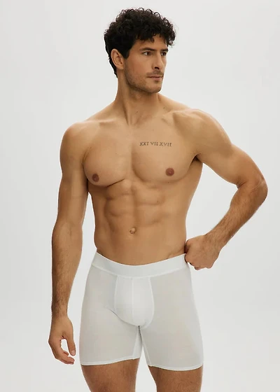 Boxer Long Essentiel White