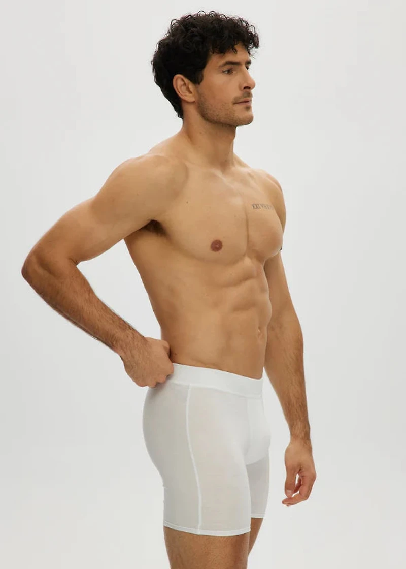 Essential White Long Boxer Shorts