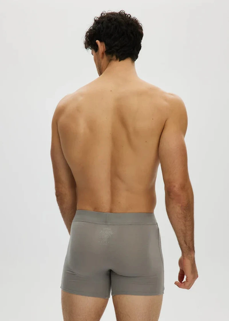 Essential short boxer shorts with front opening