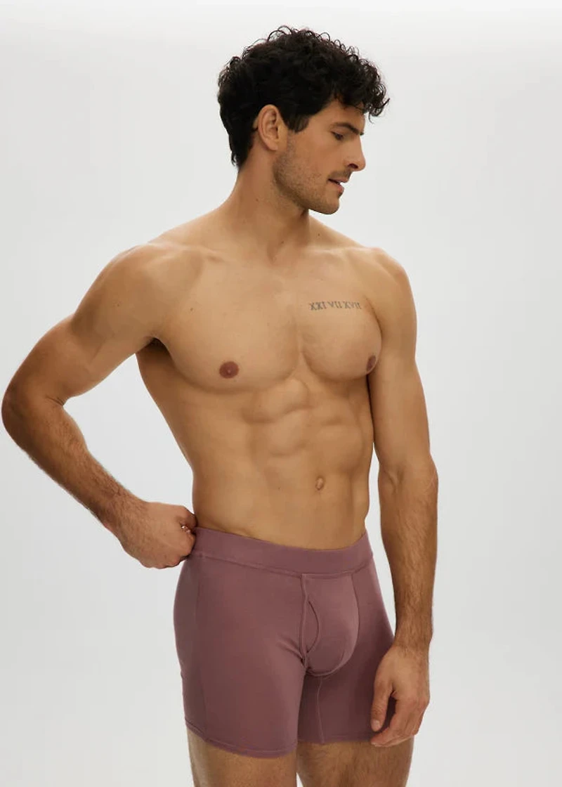 Wistful Mauve Essential Front-Opening Short Boxer Shorts