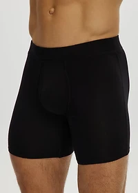 Essential long boxer shorts with front opening