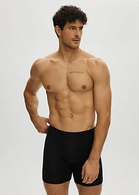 Essential long boxer shorts with front opening