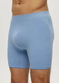 Long seamless waffle boxer shorts Della Robbia Blue