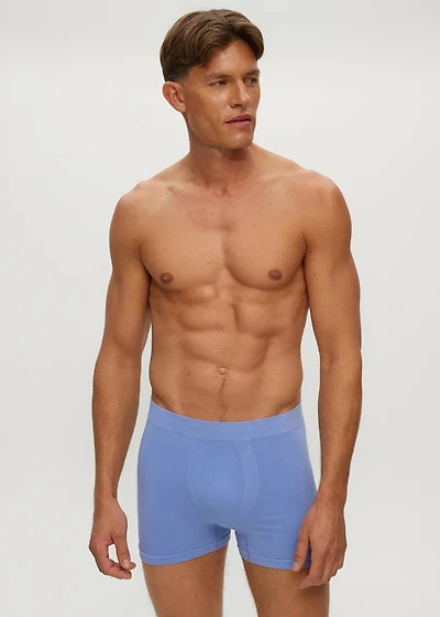 Boxer court sans couture 4" Blue Herron