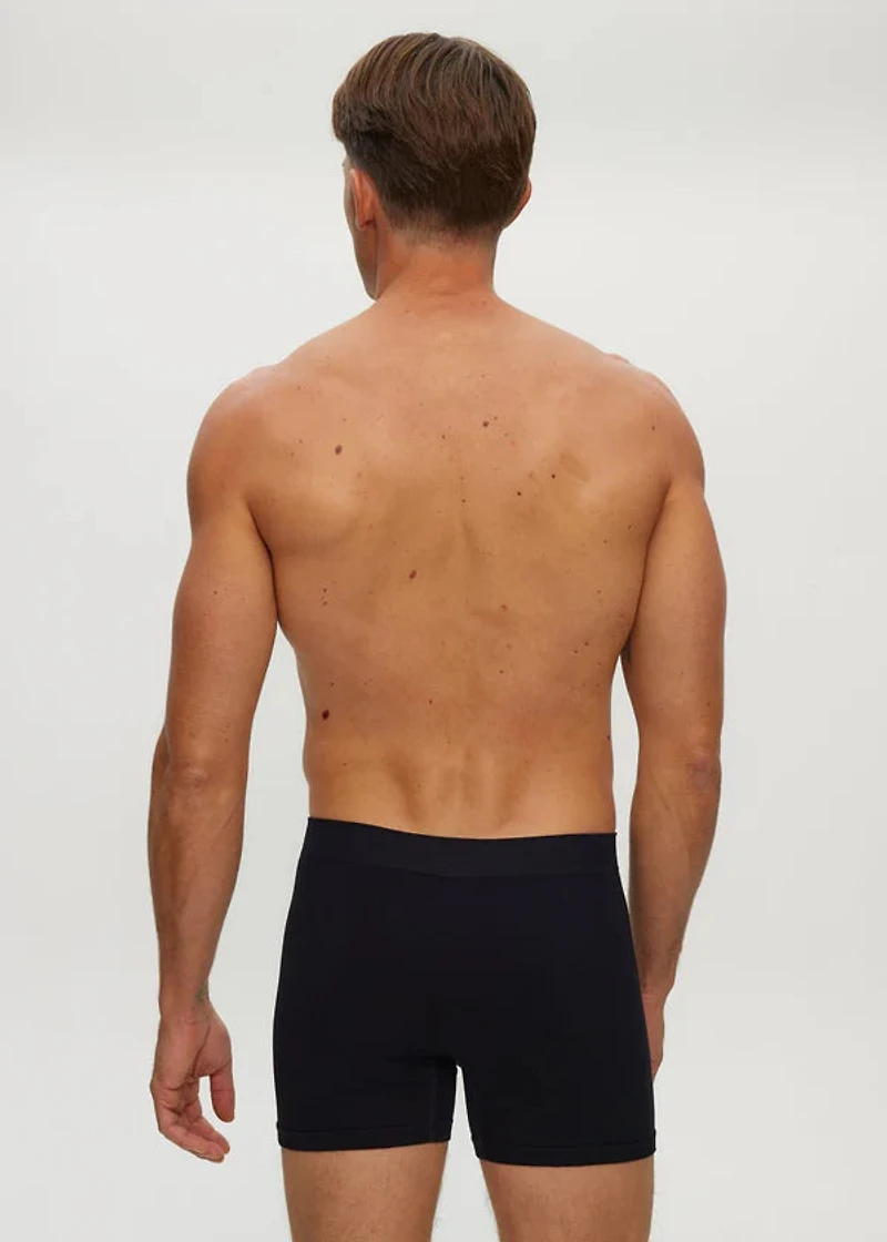 Boxer court sans couture 4" Black