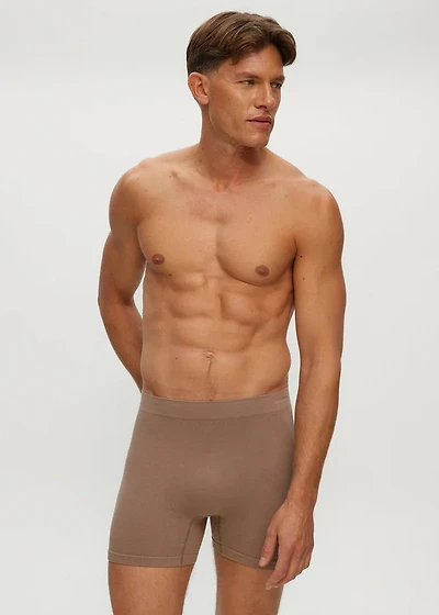 Boxer Court Rib Sans Couture Greige