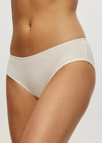 Culotte Bikini taille haute essentielle Blanc de